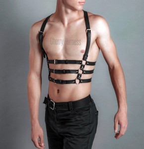 MĘSKA UPRZĄŻ SKÓRZANA HARNESS PASY
