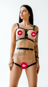 KOMPLET UPRZĘŻY HARNESS DAMSKI SKÓRZANY 