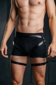 HARNESS MĘSKI, UPRZĄŻ NA UDA SKÓRZANA